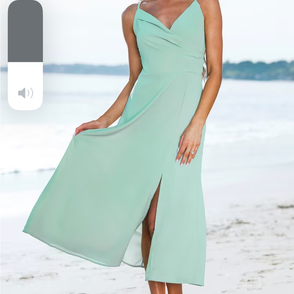 NWT Wrap Front Midi Leg Slit Dress XL